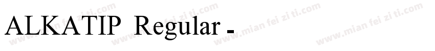 ALKATIP Regular字体转换